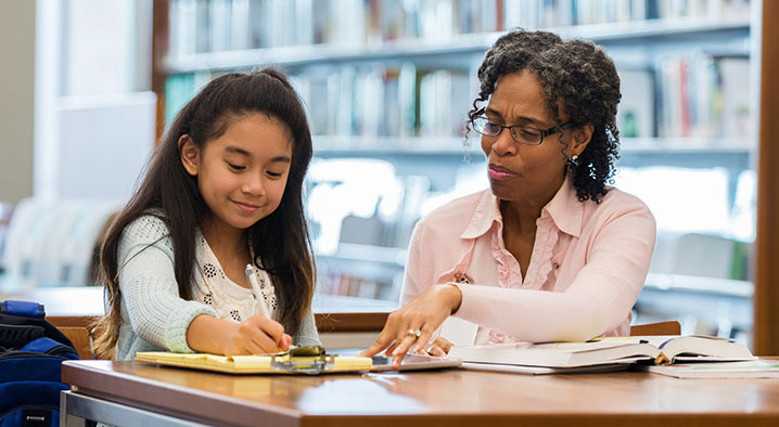 Retiree's and their daughter talking.